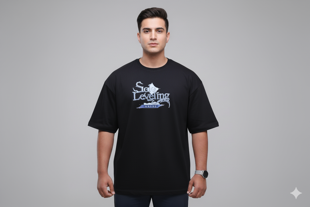 Solo Leveling Anime Series Black Oversized T-Shirt